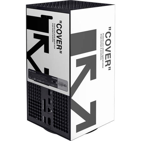 Black and White Arrows XBox Series X Digital Edition Console Skin